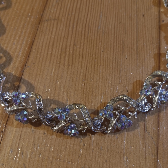 Elegant Vintage Silver‎ and Blue Necklace - Picture 4 of 4